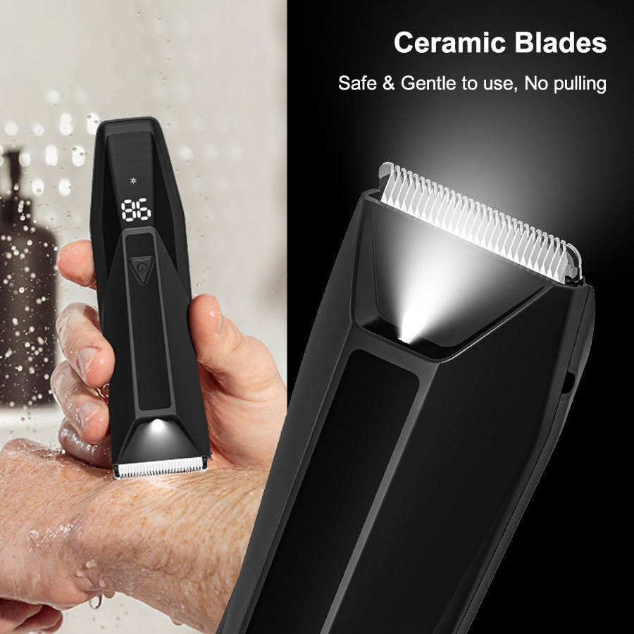 Ceramic blade trimmer with LED light